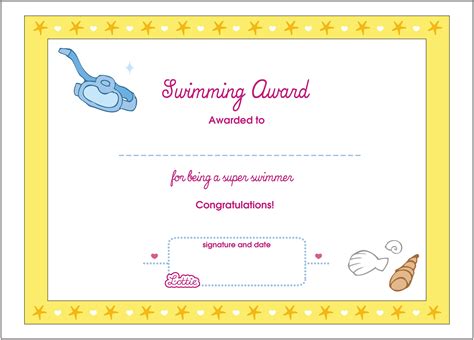 Swimming Certificate Templates Free 5 - Best Templates Ideas For You | Best Templates Ideas … in